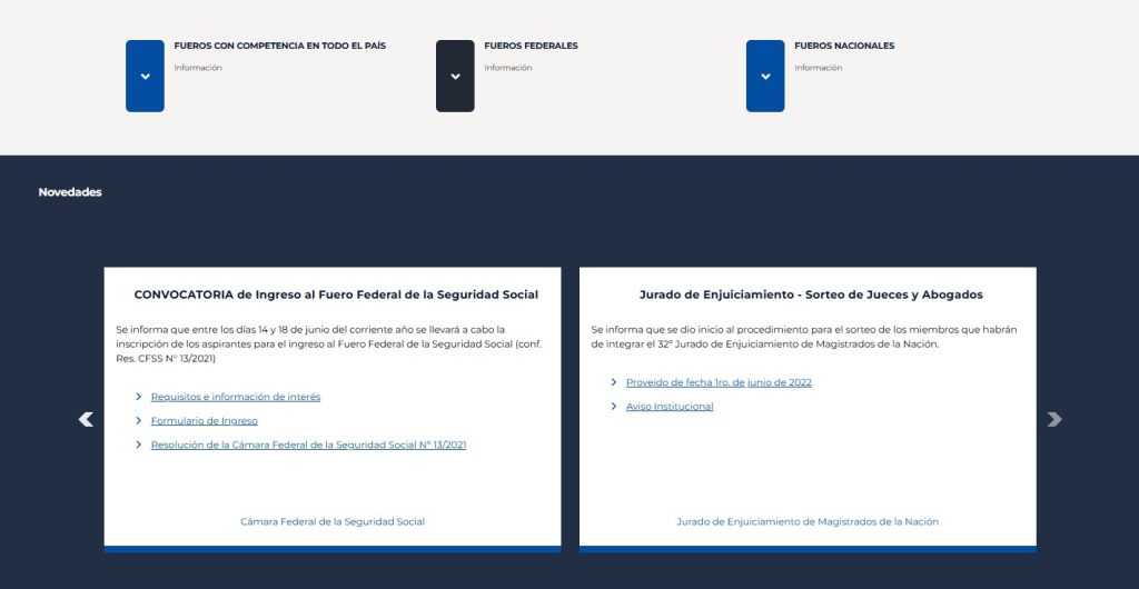 Nuevo portal del Poder Judicial de la Nación | Consejo de la Magistratura